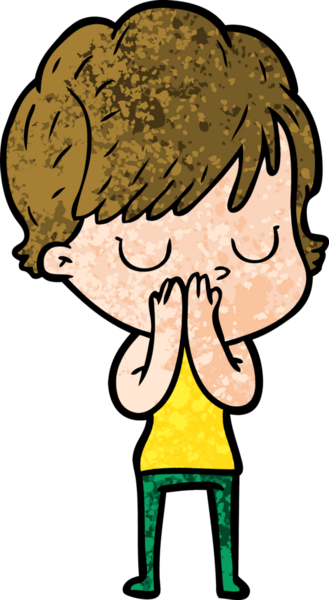 Bir insan tarafından çizilmiş karikatür kadın.