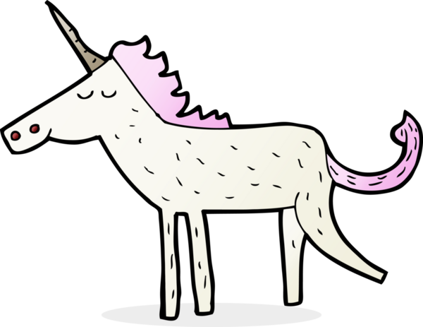 Bir insan tarafından çizilmiş tek boynuzlu at çizgi filmi.