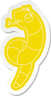 Bir insan tarafından çizilmiş sevimli bir yılanın çizgi film etiketi.