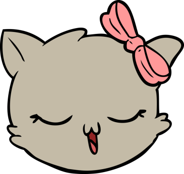 bir insan tarafından çizilmiş kedi yüzü.