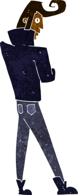 Bir insan tarafından çizilmiş havalı bir çizgi film.