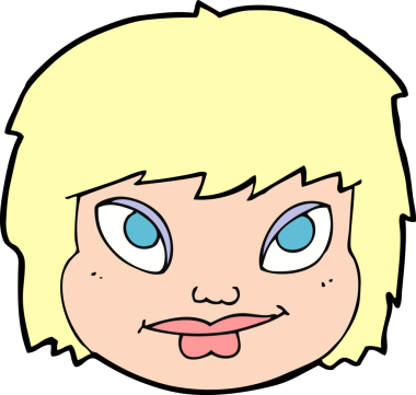 Bir insan tarafından çizilmiş bir kadın yüzü.