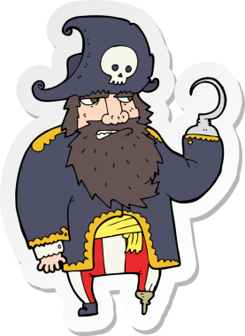 Bir insan tarafından çizilmiş karikatür korsanının çıkartması.