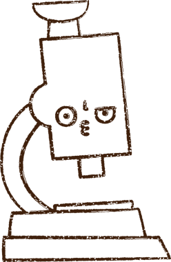 Bir insan tarafından çizilmiş mikroskop Kömür Çizimi