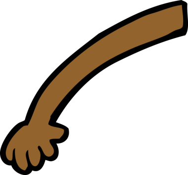 Bir insan tarafından çizilmiş çizgi film kolu