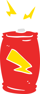 Bir insan tarafından çizilmiş pilin düz renk çizimi