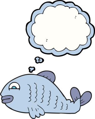 Bir insan tarafından çizilmiş serbest çizim balon balığı.