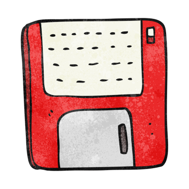 Bir insan tarafından çizilmiş el yazısı desenli eski bilgisayar diski