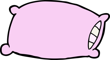 Bir insan tarafından çizilmiş karton yastık.