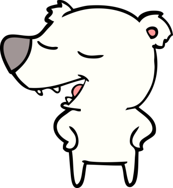 Bir insan tarafından çizilmiş kutup ayısı karikatürü