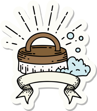 Bir insan tarafından çizilmiş dövme fırçasının çıkartması.