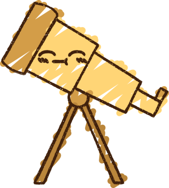 Bir insan tarafından çizilen Teleskop Tebeşiri