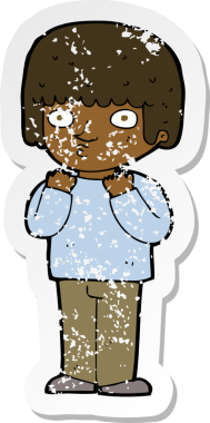 Bir insan tarafından çizilmiş bir karikatürün gerilimli çıkartması şaşırttı.