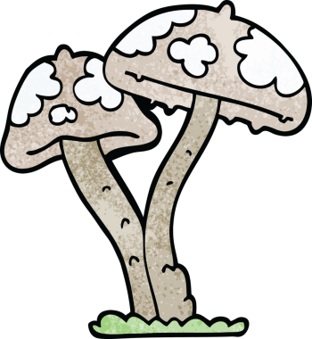 Bir insan tarafından çizilmiş karalama mantarı.