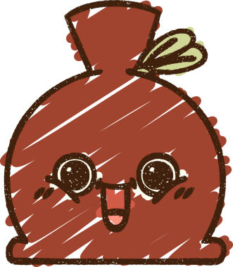 Bir insan tarafından çizilmiş Noel Çuvalı Tebeşiri