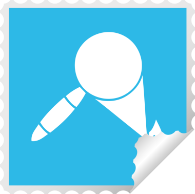 Bir insan tarafından çizilmiş bir büyüteç karikatürü.