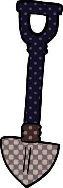 Bir insan tarafından çizilmiş karalama küreği.