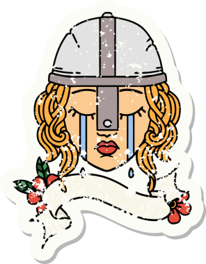 Bir insan tarafından çizilmiş bir insan dövüşçüsünün grunge sticker 'ı