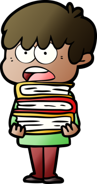 Bir insan tarafından çizilmiş endişeli çizgi film çocuğu.