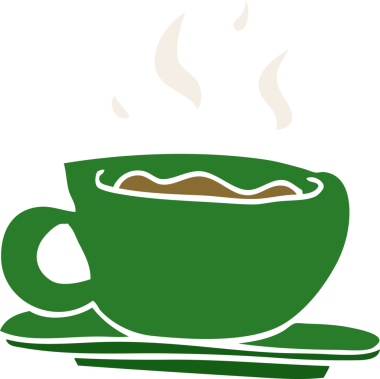 Bir insan tarafından çizilmiş karalama çay fincanı