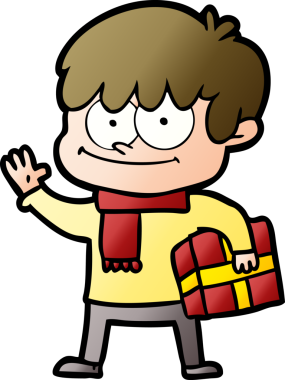 Bir insan tarafından çizilmiş mutlu çizgi film adamı.