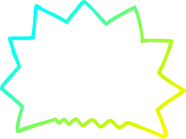 Bir insan tarafından çizilen Büyük Patlama çizgi filminin soğuk gradyan çizgisi