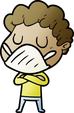 Bir insan tarafından çizilmiş gülen karikatür adam.