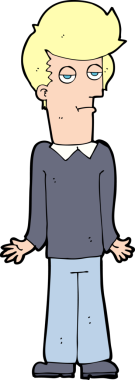 Bir insan tarafından çizilmiş omuz silken sıkıcı bir çizgi film.