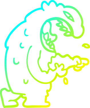 Bir insan tarafından çizilen cadılar bayramı çizgi filminin soğuk çizgi çizimi.