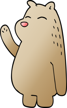 Bir insan tarafından çizilmiş karalama ayısı.