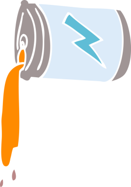 Bir insan tarafından çizilmiş sağlıksız bir içecek.