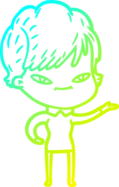 Bir insan tarafından çizilmiş mutlu bir karikatür çizimi.