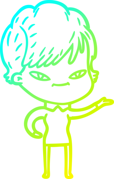 Bir insan tarafından çizilmiş mutlu bir karikatür çizimi.