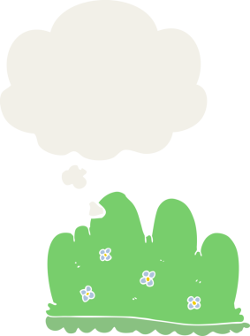 Düşünce baloncuğu olan karikatür çiti insan tarafından çizilmiş.