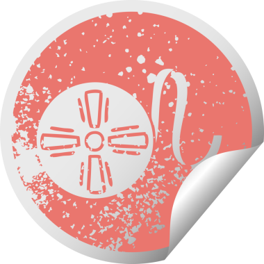 Bir insan tarafından çizilmiş bir film kasetinin sıkıntılı, dairesel soyma etiketi.