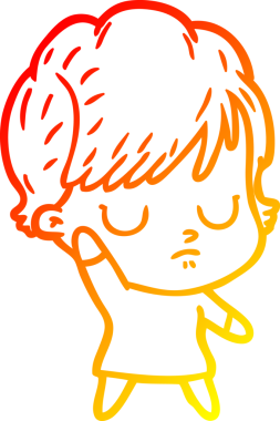 Bir insan tarafından çizilmiş bir karikatür kadın çizimi