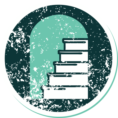 Bir insan tarafından çizilen adımlara açılan kapının sembolik dövmeli görüntüsü