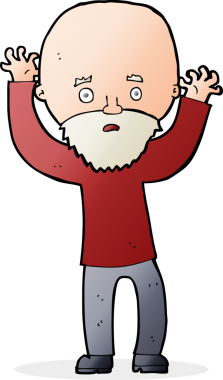 Karikatür sakallı adam bir insan tarafından çizilmiş.