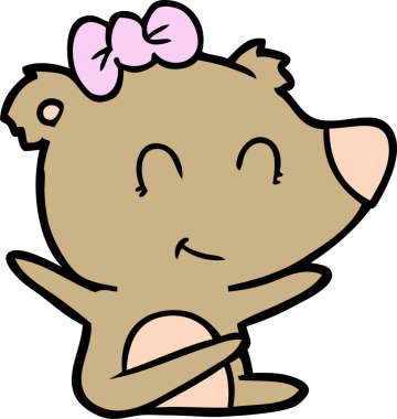 Bir insan tarafından çizilmiş bir çizgi film karakteri.