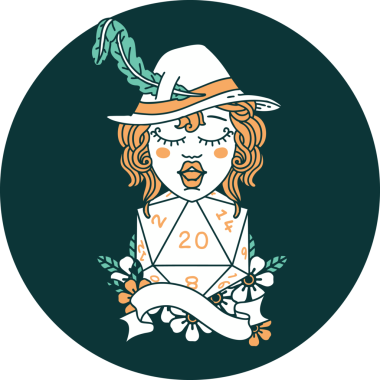 Bir insan tarafından çizilmiş 20 zarlı insan ozan ikonu