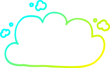 Bir insan tarafından çizilmiş bir karikatür fırtına bulutu çizimi