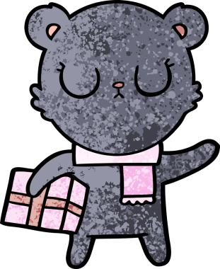 Bir insan tarafından çizilmiş ayı karikatürü çizicisi