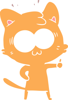 Bir insan tarafından çizilmiş düz renkli çizgi film.