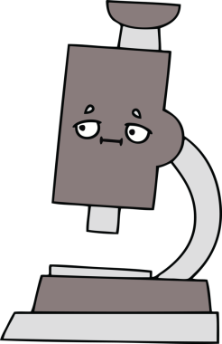 Bir insan tarafından çizilmiş güzel bir mikroskop çizimi.