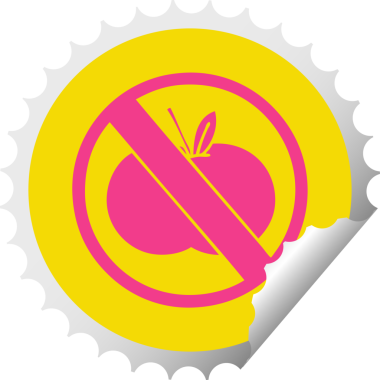 Meyvesiz bir insan tarafından çizilmiş dairesel kabuk soyucu karikatürü.