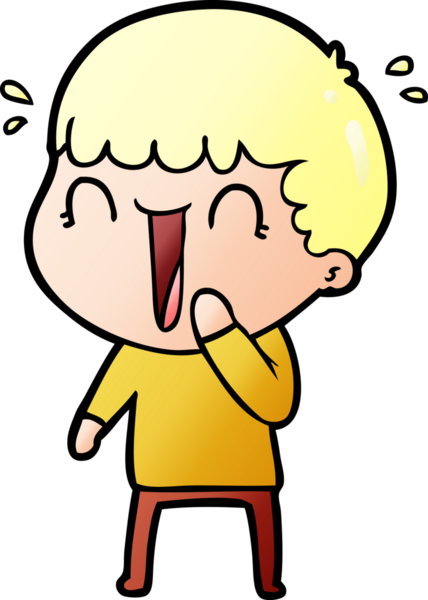 Bir insan tarafından çizilmiş gülen karikatür adam.