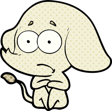 bir insan tarafından çizilmiş belirsiz bir fil.