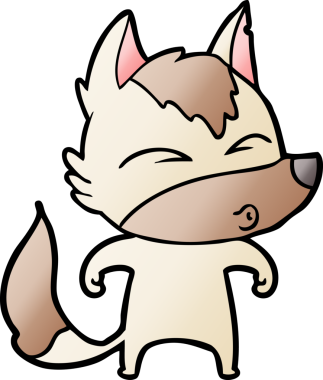 Bir insan tarafından çizilmiş bir kurt düdüğü.