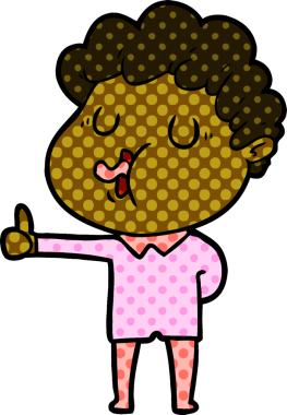 Bir insan tarafından çizilmiş çizgi film şarkıcısı.