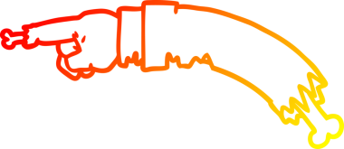 Bir insan tarafından çizilmiş zombi elinin sıcak çizgi çizimi